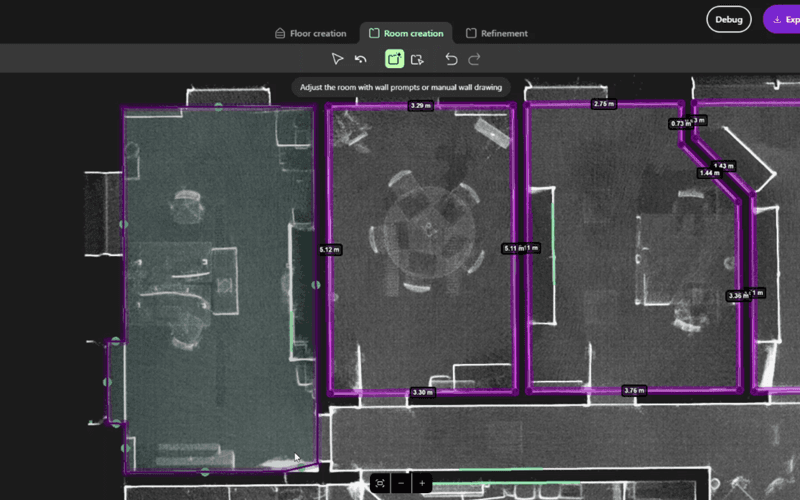 Review and refine your floor plan - Pointorama: Floor plans from pointclouds